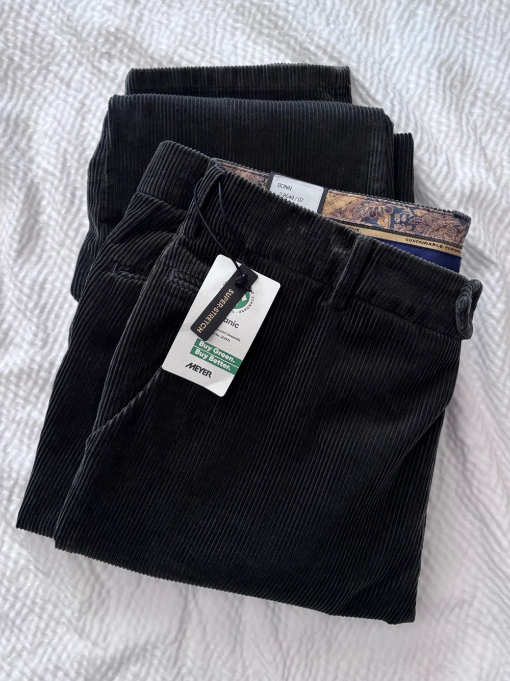 Meyer Organic Corton Modern Fit Super Stretch Corduroy Pants